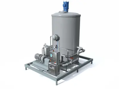 Industrial Machine  Low-poly 3D model