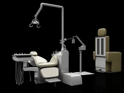 chairs and equipment used in dentistry in japan 3D print model