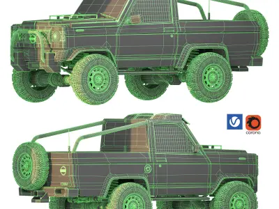 Nissan Patrol p40 1982 3D model