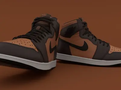 AirJordan 1 Retro HighOG Color Chocolate 3D model