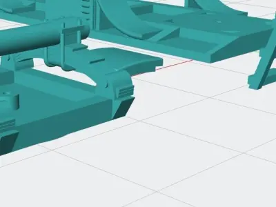 Tractor trailer people 3D print model