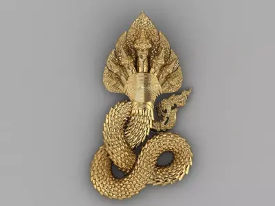 Khmer Dragon Neak Khmer Pendant P2 3D print model