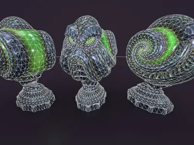 Ancient sphere Low-poly 3D model