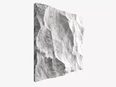 51-RockPanel piece of rock on wall 3D model