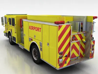 firetruck 1 fire truck Low-poly 3D model