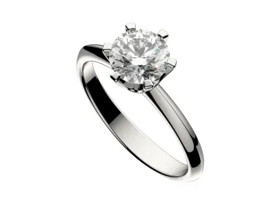 Set of 10 engagement rings Tiffany style 3D print model