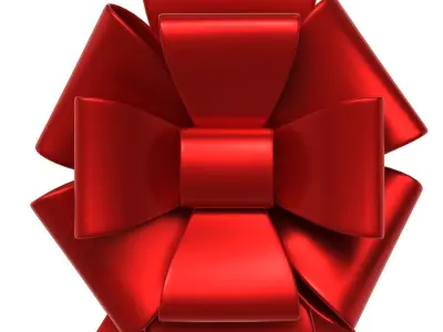 Christmas Bow Ribbon 48 Low-poly 3D model
