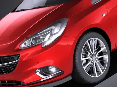 Opel Corsa 5-door 2017 VRAY 3D model