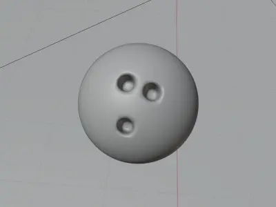 Bowling Ball Black Smear 3D model