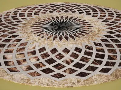 Flooring design Medallion 3d and vector file 3D model purchase