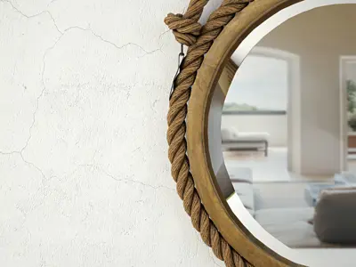 Bayview Hanging Rope Mirror 3D model