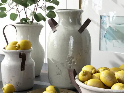 Pottery Barn MARLOWE CERAMIC VASE COLLECTION 3D model