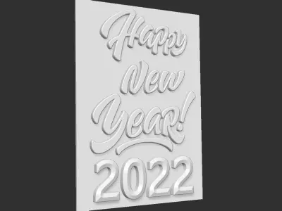 happy new year 2022  Free 3D print model
