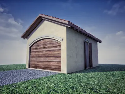 SHC Spanish Modern Garage 1 Free low-poly 3D model