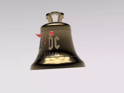 cloche ACDC avec cornes 3D model