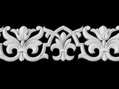 Central decor ornament for furniture 3D model 256