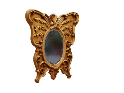 carved frame mirror cnc and 3d printing02 3D print model