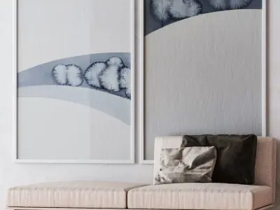 Set of large wall paintings  597 3D model
