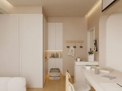 Modern apartment interior scene 3D model purchase