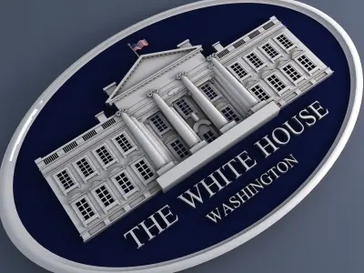 White House Sign 3D model