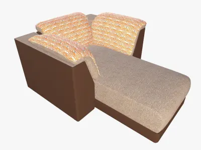 Chaise Lounge Low-poly 3D model