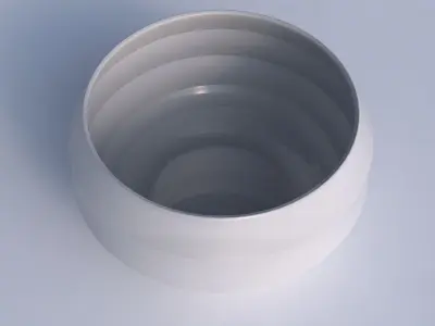 Bowl spheric twisted with horizontal sections 3D print model