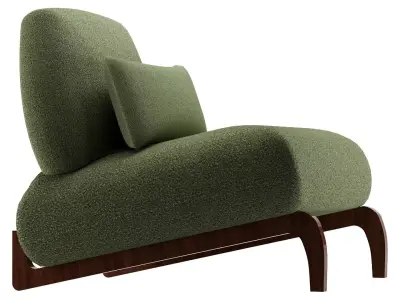 Keiven Upholstered Accent Lounge Chair 3D model