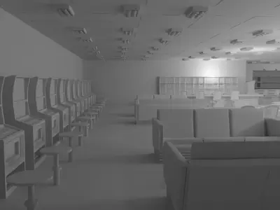 Casino Interior No Material 3D model