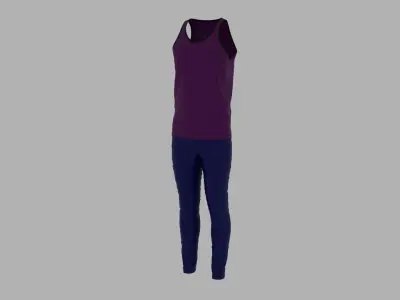 Sport Suit Low-poly 3D model