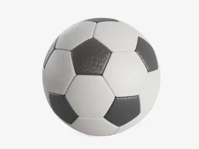 Soccer Ball Leather Style 3D model