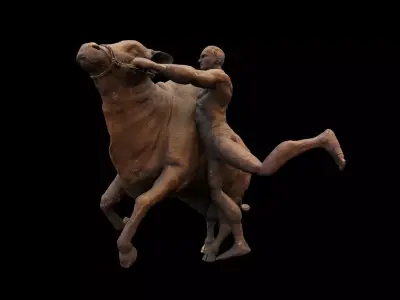 bull sculpture 3D model purchase