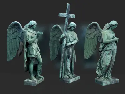 Photogrammetry angels statues 3D model