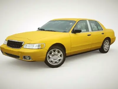 Generic Sedan v5 multicolors Low-poly 3D model