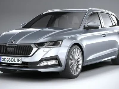 Skoda Octavia Estate 2020 3D model