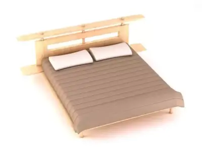 Luxury Platform Bed 3D model