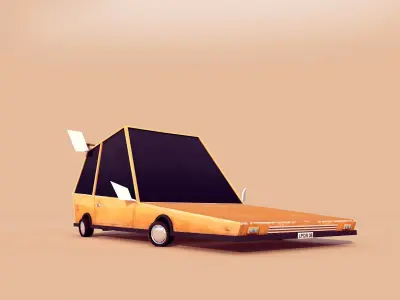Cartoon car Free low-poly 3D model order