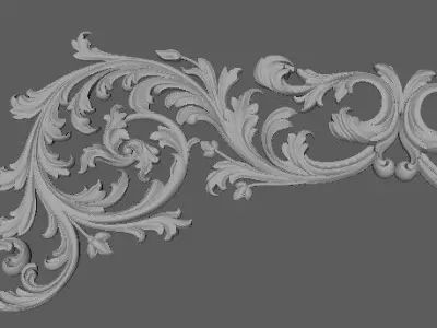 Central decor ornament for furniture 3D model 591