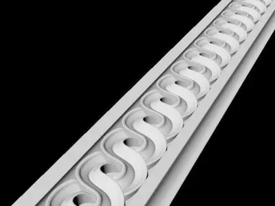 Central decor ornament for furniture 3D model 163