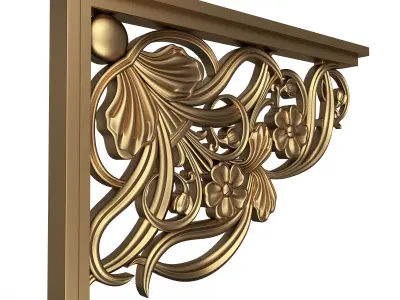 Stair Brackets 04 Low-poly 3D model