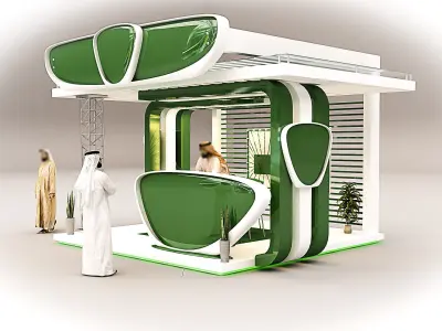 stand exhibition design in uae 3D model