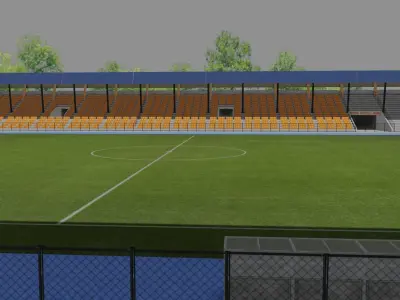 Mumbai Football Arena India Low-poly 3D model