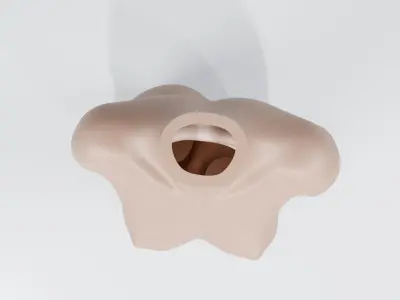 female wet drapery vase - Body plant pot  3D print model