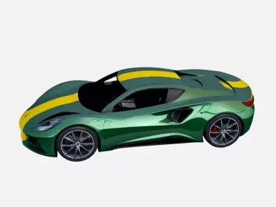 Lotus Emira 2026 Modern Mid-Engine Sports Coupe 3D model