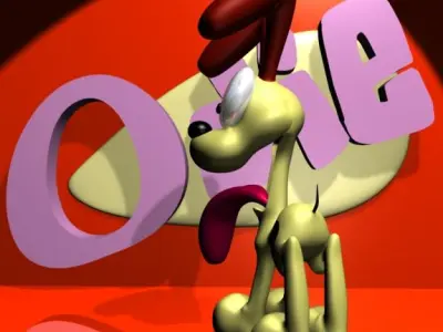 Odie 3D RIGGED Low-poly 3D model