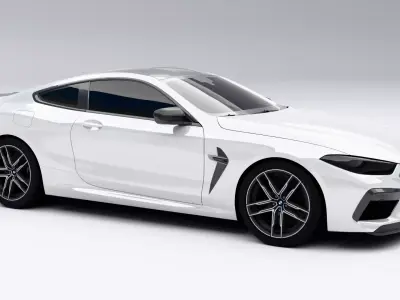 BMW M8 Coupe 2020 Low-poly 3D model