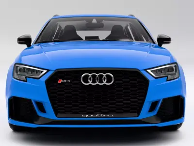 Audi RS3 Sportback 2018 Low-poly 3D model