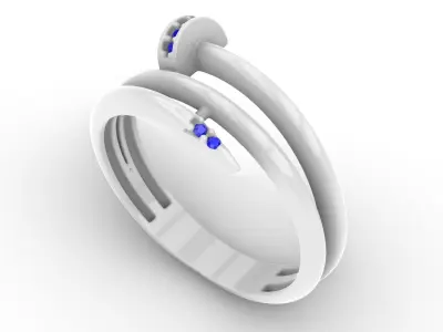 Jewelry Diamond Ring Model RG86 Free 3D print model