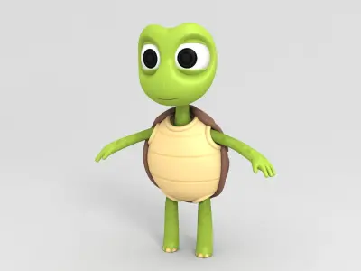 Turtle cartoon 3D model