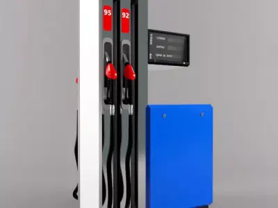 petrol dispenser Low-poly 3D model