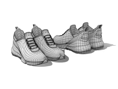 Running Shoes Low-poly 3D model